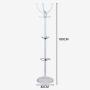 AIDELAI Coat Rack Coat Rack Floor-Standing Coat Rack Hangers Hook Up Clothes Hat Bags Storage Bedroom Office Vertical Metal White