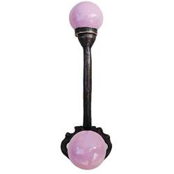 Indianshelf Handmade 1 Artistic Vintage Pink Iron Solid Rail Hooks Hangers/Towel Holder Kitchen