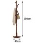 Y.H.Valuable Coat Racks Coat Stand Clothes Rack High-Grade Wooden Tree Coat Rack Stand, Free Standing Hallway Coat Hanger Hat Stand, for Handbag, Clothes Entryway Furniture (Color : Natural)