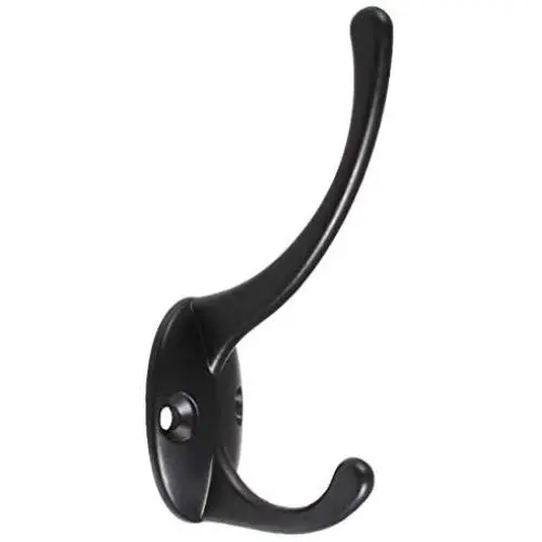uxcell Robe Hooks Metal Wall Mounted Coat Hat Towel Hooks Clothes Hanger Holder w Screws, Black uxcell Robe Hooks Metal Wall Mounted Coat Hat Towel Hooks Clothes Hanger Holder w Screws, Black