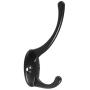 uxcell Robe Hooks Metal Wall Mounted Coat Hat Towel Hooks Clothes Hanger Holder w Screws, Black