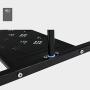 Cxjff Floor Standing Coat Rack Movable Hanger Clothes Bags Leisure 10 Hooks Easy Install, Iron (Color : Black, Size : 105x40x177cm)