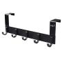 Over The Door Hook Organizer Rack,Rongyuxuan Aluminum Heavy Duty Door Hanger for Coats Robes Hats Clothes Towels,Bag - 5 Hooks Metal Storage Organizer Rack