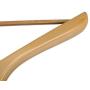 Pillowtex Deluxe Wood Suit Clothes Closet Hangers w/Bar - Set of 10 Natural Finish Hangers