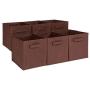 Foldable Non-Woven Fabric Storage Boxes Household Organizer Boxes Storage Cubes Bin Boxes with Lids for Clothing Toys Office 6 PCS