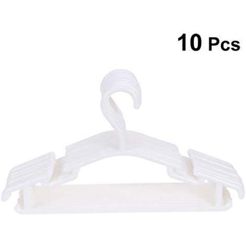 10pcs Anti-Skid Garment Clothes Hangers Non-Slip Heavy Duty Suit Hanger Drying Laundry Hooks Closet Space Saving