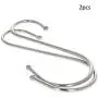MroMax Stainless Steel S Hooks 4.92'' x 2.17''(L x W), S Shaped Hook Hangers for Kitchen Bathroom Bedroom Storage Room Office Outdoor Multiple Uses, Silver 2pcs