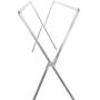 Decor Hut Laundry Drying Rack Chrome Foldable Indoor and Outdoor Use Folds Flat Easy Storage