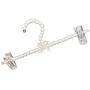 Jili Online 30cm Luxury Pearl Beaded Clothes Hangers Decorative Pants Trousers Clothes Hanger with Clip for Adults - White, 30cm