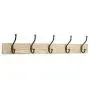 AmazonBasics Wall Mounted Standard Coat Rack, 5 Hooks, Set of 2, Natural AmazonBasics Wall Mounted Standard Coat Rack, 5 Hooks, Set of 2, Natural