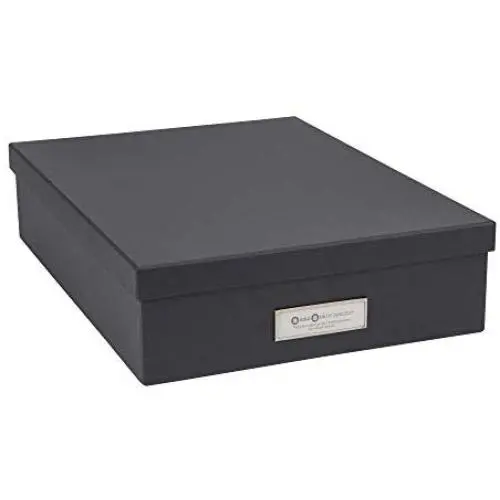 Bigso Oskar Fiberboard Label Frame Document Letter Box, 3.3 x 10.2 x 13.8 in, Dark Grey Bigso Oskar Fiberboard Label Frame Document Letter Box, 3.3 x 10.2 x 13.8 in, Dark Grey