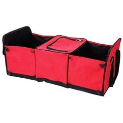 Mesh Net Pocket Auto Care Car Trunk Storage Bag Storage Folding Storage Box,Without Net Bag,red