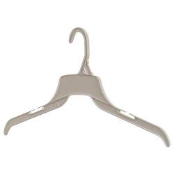 Mainetti 491 White All Plastic Hangers With Notches For Straps, Great For Shirts/Tops/Dresses, 19-Inch (Value Pack Of 500)