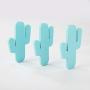 yanQxIzbiu Premium Wall Hooks,Nordic Style Wooden Cactus Wall Mount Hook, Clothes Scarf Storage Hanger Holder Blue