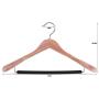 TOPIA HANGER American Red Cedar Suit Coat Jacket Wood Hangers, Luxury Wooden Hangers with No Painting, Wide Shoulder with Black Padded Pant Bar- 360°Flexible Hook, 4 Pack- Natural- CT07N