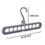 WXR Magic Hangers Space Saving Clothes HangersSmart Closet Space Saver 3 Pack Sturdy Plastic Coat Hanger for Heavy ClothesOrganizer for Closet Wardrobe System (Gray)