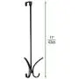 mDesign Metal Modern Over The Door Long Easy Reach Storage Organizer Rack - Hang Coats, Jackets, Hoodies, Hats, Scarves, Purses, Leashes, Towels, Robes, Clothing - 17" Tall, 4 Hooks - 2 Pack - Black mDesign Metal Modern Over The Door Long Easy Reach Storage Organizer Rack - Hang Coats, Jackets, Hoodies, Hats, Scarves, Purses, Leashes, Towels, Robes, Clothing - 17" Tall, 4 Hooks - 2 Pack - Black