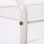 SINGAYE Coat Rack Hall Hree Entryway Bench Storage Shelves with 3-Tier Shoes Clothes Rack Carbon Steel White