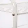 SINGAYE Coat Rack Hall Hree Entryway Bench Storage Shelves with 3-Tier Shoes Clothes Rack Carbon Steel White SINGAYE Coat Rack Hall Hree Entryway Bench Storage Shelves with 3-Tier Shoes Clothes Rack Carbon Steel White