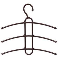 Layers Clothes Hanger Fishbone Type Clothing Towel Storage Rack Closet Wardrobe Space Saver Hanging Rack,Brown,M