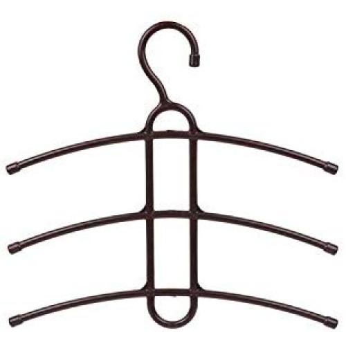 Layers Clothes Hanger Fishbone Type Clothing Towel Storage Rack Closet Wardrobe Space Saver Hanging Rack,Brown,M