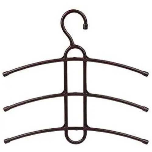 Layers Clothes Hanger Fishbone Type Clothing Towel Storage Rack Closet Wardrobe Space Saver Hanging Rack,Brown,M