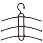 Layers Clothes Hanger Fishbone Type Clothing Towel Storage Rack Closet Wardrobe Space Saver Hanging Rack,Brown,M