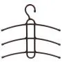 Layers Clothes Hanger Fishbone Type Clothing Towel Storage Rack Closet Wardrobe Space Saver Hanging Rack,Brown,M