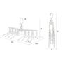 HJYPYJ Magic Hanger,Multifunction Magical Hangers,Detachable PP POM Hanger,Space-Saving Organizer Hangers, Reasonable Spacing/White / 3pcs