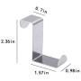 Over The Door Hook Stainless Steel, Beokey Cabinet Clothes Hanger Kitchen Organizer Z Hooks Storage Organizer Rack Holder Tools,Set of 2, (2pcs)
