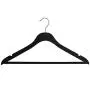 NAHANCO SL70817WB20 17" Slim Line Space Saving Wooden Suit Hanger with Pant Bar (Pack of 20) Black Rubberized NAHANCO SL70817WB20 17" Slim Line Space Saving Wooden Suit Hanger with Pant Bar (Pack of 20) Black Rubberized