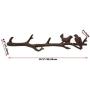 [Mothers Day Gift] Cast Iron Birds On Branch Hanger with 6 Hooks | Decorative Cast Iron Wall Hook Rack | for Coats, Hats, Keys, Towels, Clothes | 18.5x2x4.5” (Rust Brown)