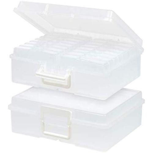 IRIS USA, Inc. KP-XLPHO 4" x 6" Photo and Embellishment Craft Keeper, Extra Large, Clear, 2 Count