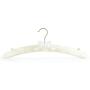 HANGERWORLD 10 Ivory 17inch Satin Padded Top Coat Clothes Wedding Garment Dress Hangers with Buttons
