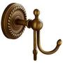 Kelelife Robe Hook Antique Brass Double Towel Hook, Wall Mounted Coat Clothes Hanger with Braiding Carvings for Wardrobe Bathroom Bedroom, Vintage Style