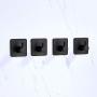 Kes Self Adhesive Hooks Rail Stainless Steel 1-Hook Rack Bath Towel Hook Sticky Bathroom Kitchen Towel Multi Hanger Matte Black 4 PCS, A7060-BK-P4