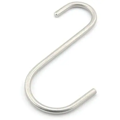 NXG 6 Pack 5.25 Inch Heavy Duty Solid Stainless Steel S Hook S Shape Durable Hanging Hooks for Heavy Items Tools, Auto Parts, Bicycle, Tires, Hoses.