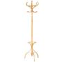 FDInspiration Oak Entryway Wood Coat Rack Rotating Hook Clothes Bag Hanger Hat Tree Stand Bedroom Triangular Base Storage Umbrella Holder with Ebook