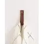 Medium Leather Wall Hook, minimalist leather strap hanger for bath towel holder leather wall hook strap towel hook bathroom decor brass towel ring nordic home