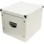 X-Super Decorative Storage Cardboard Boxes with Lip Sturdy Organizer Gift Boxes for Keepsake Toys Photos Memories Closet Nursery Office File Wardrobe Bookshelf Display Case(White, Medium Sizes)