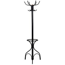 Cypressshop Metal Coat Rack Hat Hanger Tree Hanging Free Stable Stand 6 Clothes Hooks Umbrella Holder Keeping 2 Layer Structure Vintage Style Entry Hall Way Home Furniture