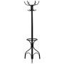 Coat Hat Rack Tree Stand Clothes Hanger Hooks Umbrella Holder Vintage Metal New Black