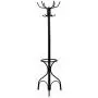 Coat Hat Rack Tree Stand Clothes Hanger Hooks Umbrella Holder Vintage Metal New Black