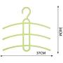 wing1 3 Layers Fish Bone Shaped Plastic Cloth Hanger Hook Clothes Holder Drying Rack Clothing Organizer Space Saver Non Slip Hangers,White