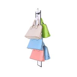 WJL Hanging Handbag Closet Organizer Purse Storage with 10 Hooks and Swivel Hanger (Five Colors are Available)