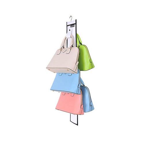 WJL Hanging Handbag Closet Organizer Purse Storage with 10 Hooks and Swivel Hanger (Five Colors are Available)