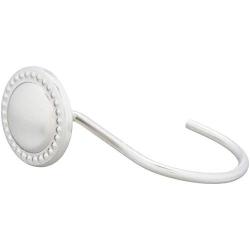 AmazonBasics Shower Curtain Hooks - Beaded Circle, Nickel