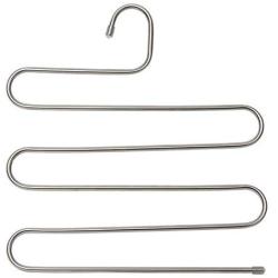 GONGFF Pants Hangers Stainless Steel Multi Function S-Shaped Clothes Hanger for Scarf Belt Tie Coat Closet