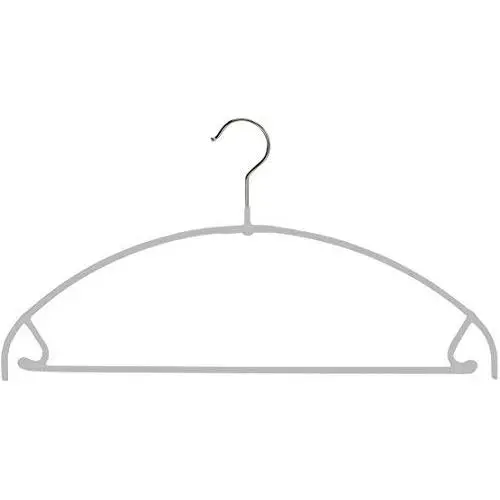 MAWA Clothes Hanger Style 42/PTU with Bar and Hooks for Pants and Skirts, Set of 10,Silver, Pack of 10, 10 Piece MAWA Clothes Hanger Style 42/PTU with Bar and Hooks for Pants and Skirts, Set of 10,Silver, Pack of 10, 10 Piece