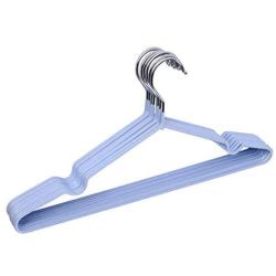 Yuqianjin Clothes Hangers 30 Pack Suit Hangers Stainless Steel Strong Metal Hangers 16 Inch for Heavy Duty Coat Hangers (Color : Blue)